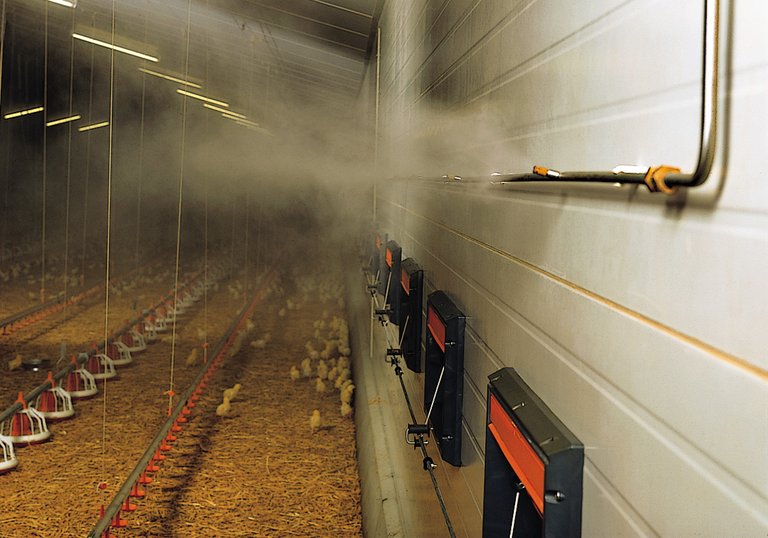 Fogging Cooler – kümes hayvanlarının iklim kontrolü için yüksek basınçlı sisleme sistemi